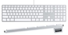 APPLE GENUINE MAC IMAC WIRED A1243 ALUMINIUM KEYBOARD FULL SIZE NUMERIC KEYPAD
