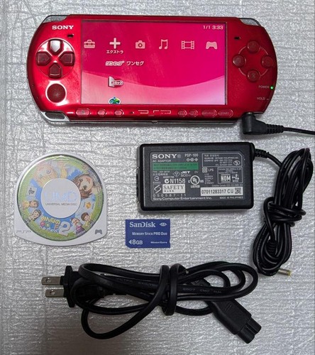Sony psp3000 console rouge - console,