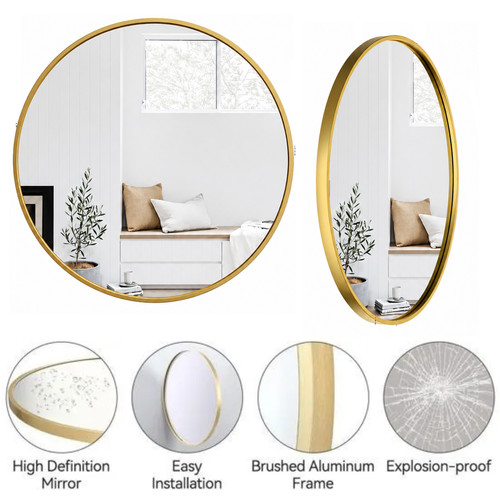 Miroir mural rond - mural, Ø50cm