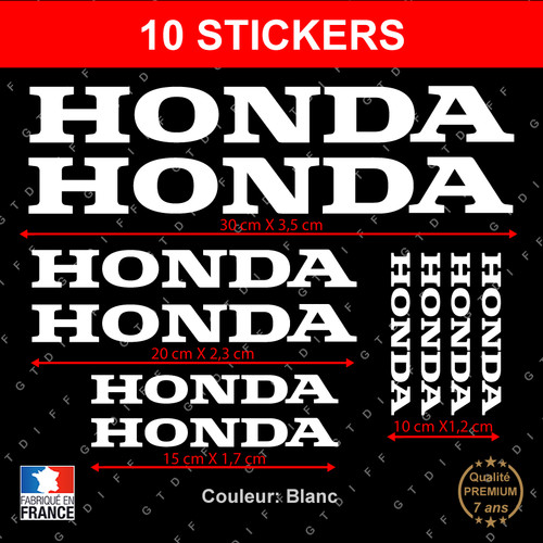 Stickers honda blanc - 10,