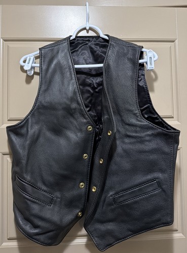 Langlitz leather vest - leather, black