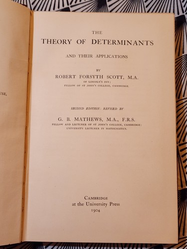 The theory determinants - the,