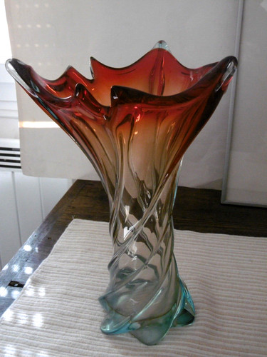 Vase murano torsadé cristal - ,