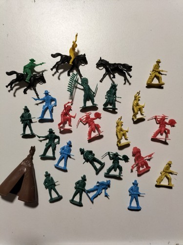 Lot cow boy indiens teepee - cow,