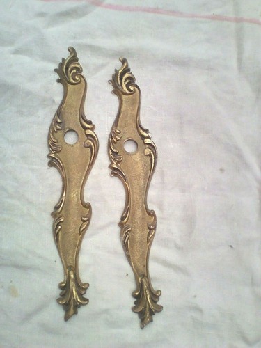 Antique pair bronze aga - pair,
