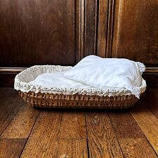 Antique Doll Wicker Crib 