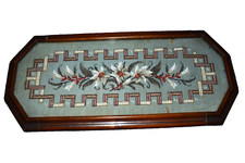 Antique WYLIE & LOCHEAD Beaded Embroidery Table Plateau Tray Centerpiece Marked