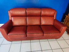 Canapé cuir 3 places fixe