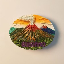 Indonesia Java Island BROMO Fridge Magnet Refrigerator Sticker Resin Souvenir