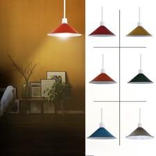 Plafonnier vintage en metal abat-jour retro petit abat-jour de couleur Lumiere