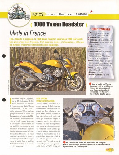 Fiche moto voxan - :, 1000