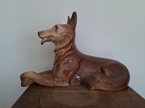 Statue ancien chien - statue,