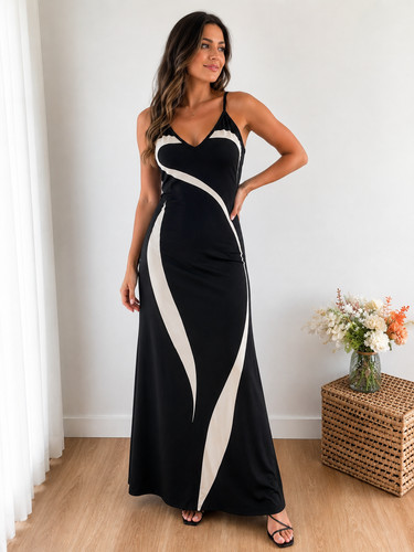 Robe longue fluide - fluide, élégante
