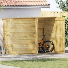 Bois de Pin Imprégné Abri à Vélo de Jardin Maison Stockage Extérieur vidaXL