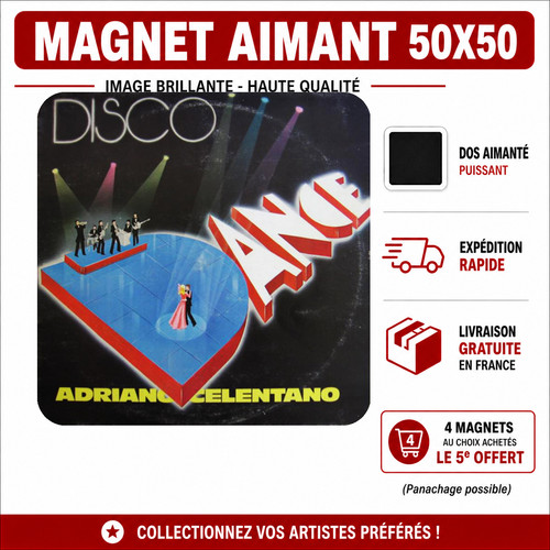 Magnet adriano celentano 5x5 - magnet,