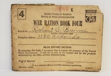 War Ration Book Four WWII 
