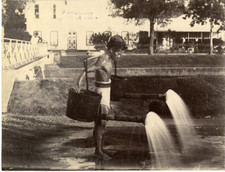 Indonesia, Batavia (Jakarta), Vintage Albumen Print Batavia Sprinkler. Vintage