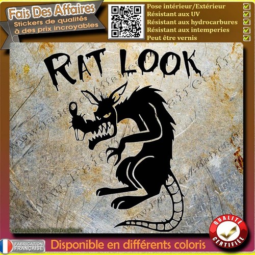 Sticker autocollant rat - rat, look