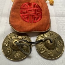6.5 Cm Handcrafted Tibetan Meditation Tingsha Cymbal Bell With Bag