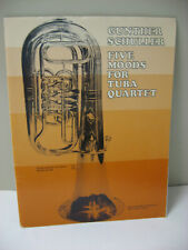 Gunther Schuller Five Mood for Tuba Quartet Sheet Music Score and Set of Parts