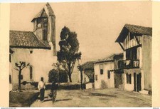 64 - Bidart - The Church and the Town Hall - Based on a painting by Floutier - Collect