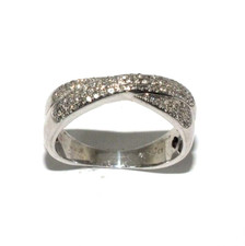 Femmes 18ct or Blanc Croisé