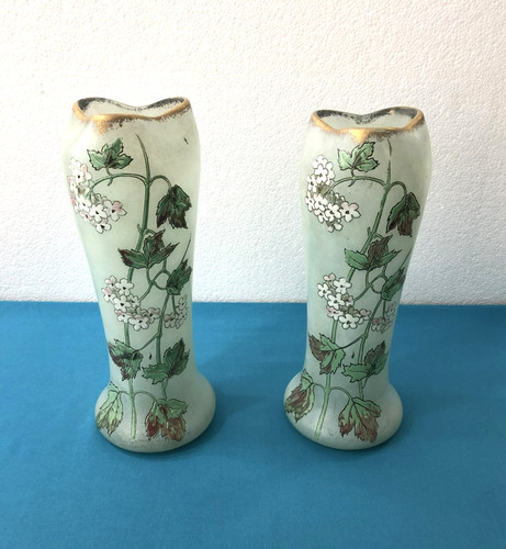 Legras paire vases verre - de,