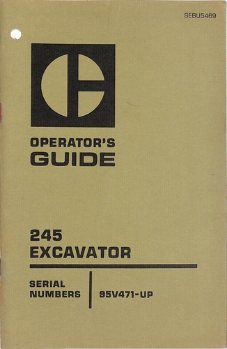 Caterpillar cat 245 manuel - 245, du