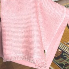 Women's 100% Cashmere Shawl - Light Pink Pashmina Stole Scarves Winter Body Wrap