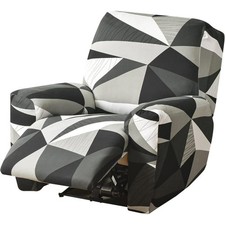 Housse Fauteuil Relax Inclinable Élastique 4 Pièces - Poches Latérales