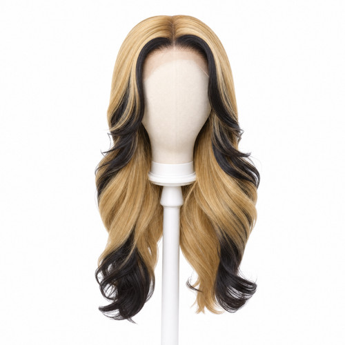 Pre plucked lace front wig - front, –