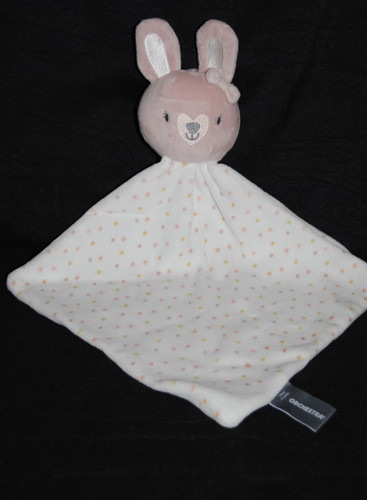 Doudou plat lapin - 🐰, rose