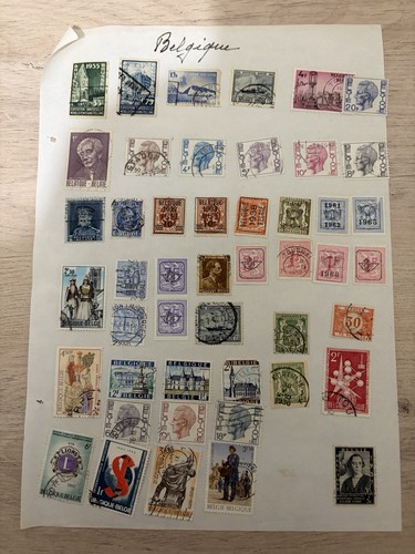 Timbres belgique oblitérés - timbres,