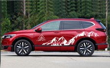 Graphics Vinyl Mountain Car Sticker For HONDA CR-V Side Door Decal Stripes Vinyl