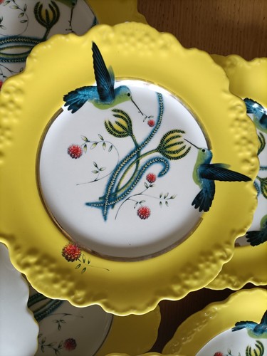 Assiettes jaune colibri - 8, lou