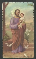 Holy card antique de San Jose santino image pieuse estampa