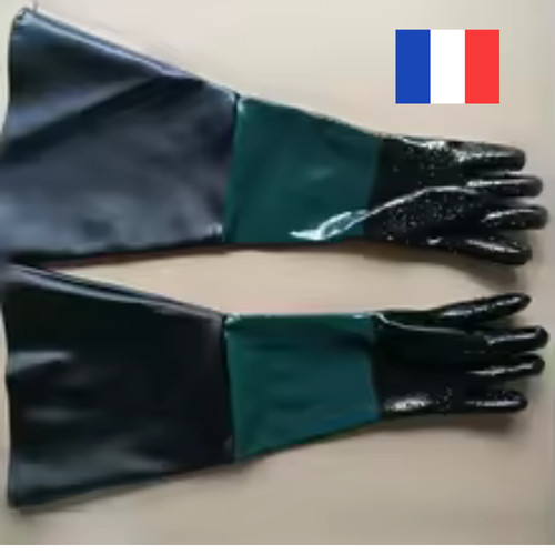 Paire gants sablage 61cm - paire,