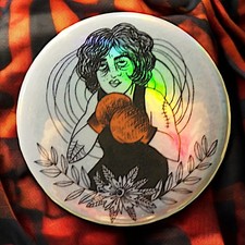 Badge holographique boxeuse by Lashka