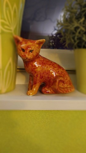 Chat decoration ceramique - decoration,,