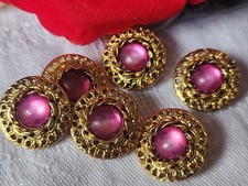 Lot 6  boutons vintage metal