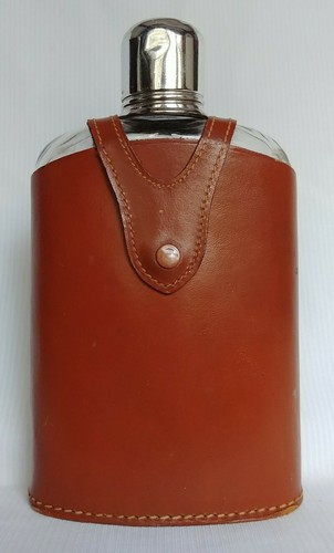 Vtg glass bottle flask - vtg,