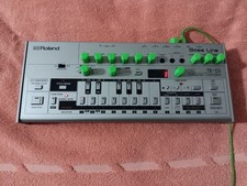 Roland TB-03 Custom Toxic Glow Green knobs gently used  U.S. Seller FAST ship