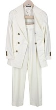 Suitsupply La Spalla Costume UK30R Homme Blanc Cassé 2pc Slim Fit Laine Classic
