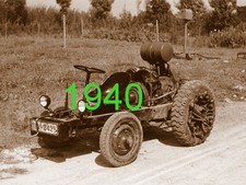 PORSCHE, CHASSIS DE TRACTEUR A MOTEUR ARRIERE VERS 1940 ....... PHOTO (18x24 CM)