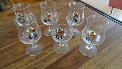Anciens verre leffe pied - anciens,