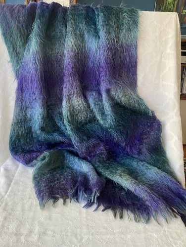 Fuzzy mohair throw - fuzzy, blanket