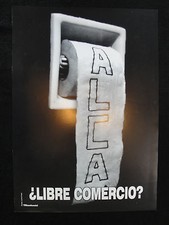 OSPAAAL CUBAN Poster ORIGINAL ALCA LiBRE COMERCIO  FREE TRADE TOILET KAKA PAPER