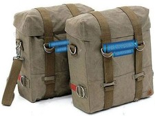 Sacoches en toile vert militaire pour Royal Enfield New Classic Reborn 350 NEUF