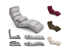 Fauteuil Relax Pliable Réglable 5 Positions Chaise Longue Relaxant Au Sol Salon