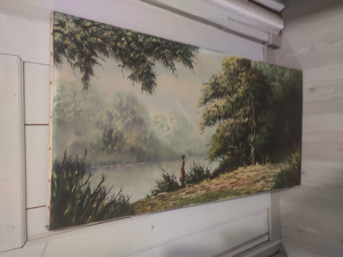 Ancienne toile huile sur - huile,